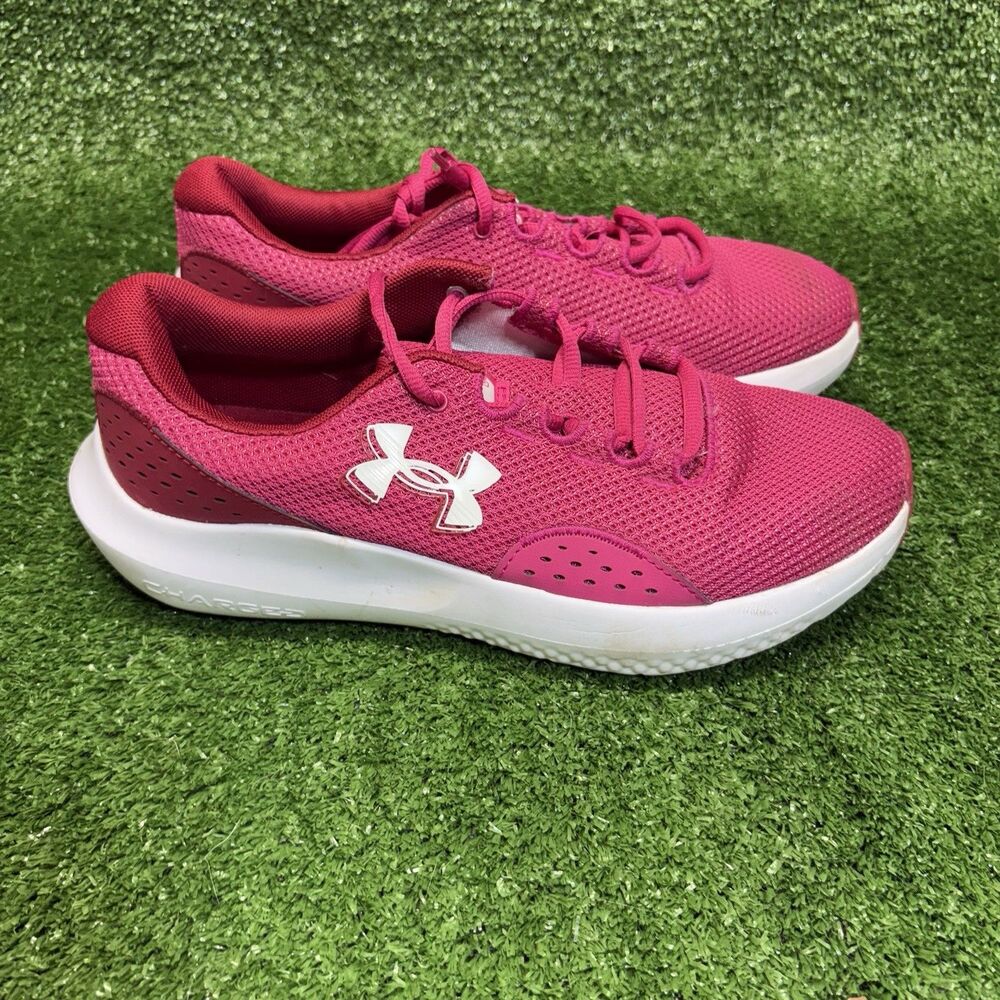 Under Armour Charged Pursuit 3 Running Sneakers Womens Pink Lace-Up Low Top 9.5